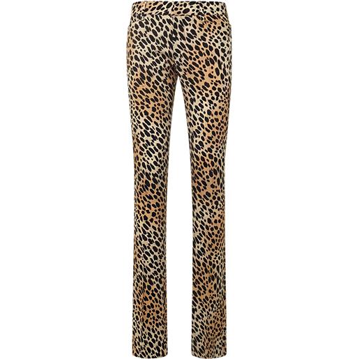 DSQUARED2 pantaloni vita bassa leopard