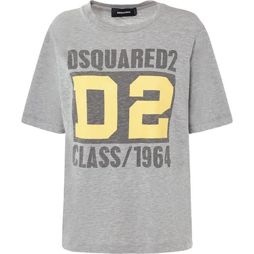 DSQUARED2 t-shirt relaxed fit in jersey con stampa logo