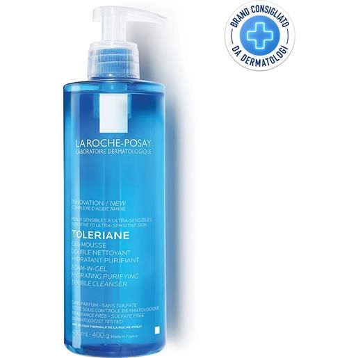La Roche-Posay toleriane - gel detergente schiumogeno, 400ml
