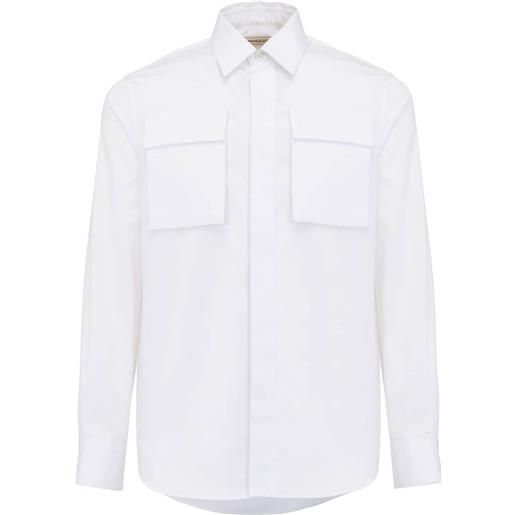 Alexander McQueen camicia con tasche - bianco