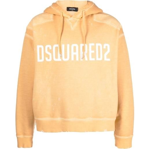 Dsquared2 felpa con cappuccio - giallo