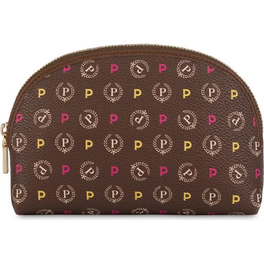 POLLINI pouch heritage logo classic - marrone