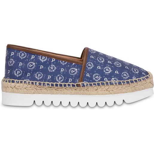 POLLINI espadrillas heritage denim jacquard - blu