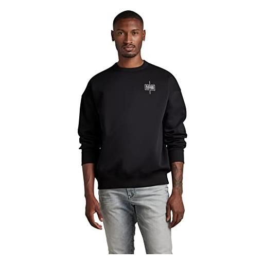 G-STAR RAW men's unisex core loose sweater, nero (dk black d23223-c235-6484), xl