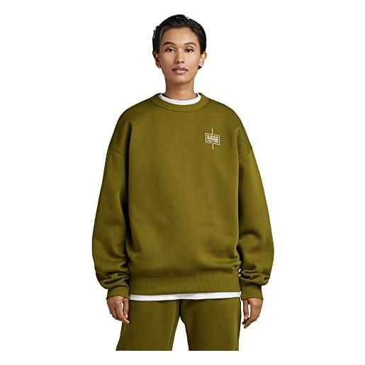 G-STAR RAW men's unisex core loose sweater, marrone (chocolate berry d23223-c235-b113), s