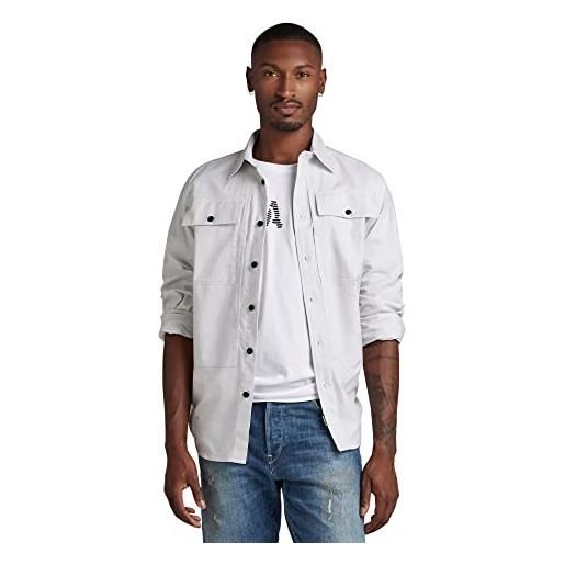 G-STAR RAW men's panel cargo regular shirt, multicolore (deep wave/white oxford d22973-7665-d858), m