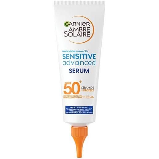 Garnier ambre solaire advance sensitive siero viso/corpo 125ml spf50+