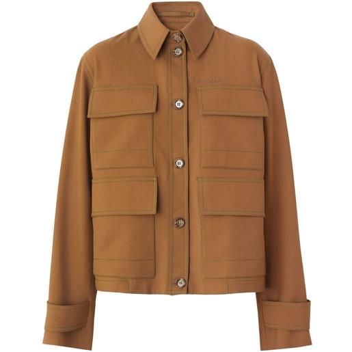 Burberry giacca-camicia - marrone