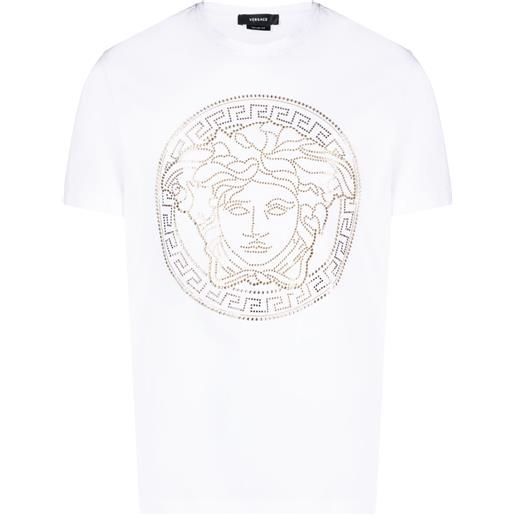 Versace t-shirt medusa con stampa - bianco