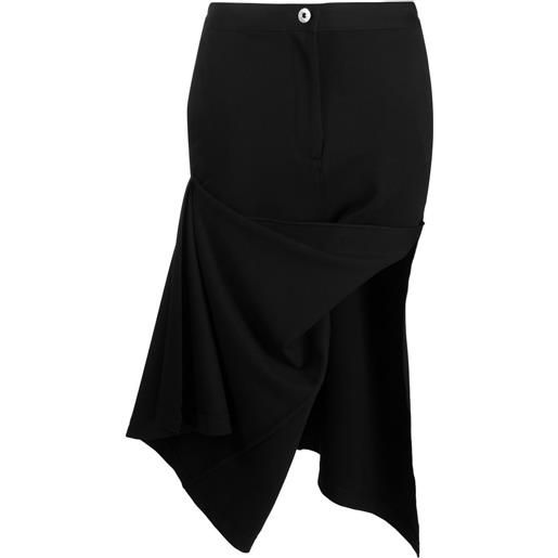 JW Anderson asymmetric draped skirt - nero