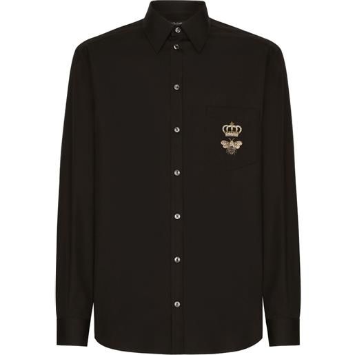 Dolce & Gabbana camicia con ricamo - nero