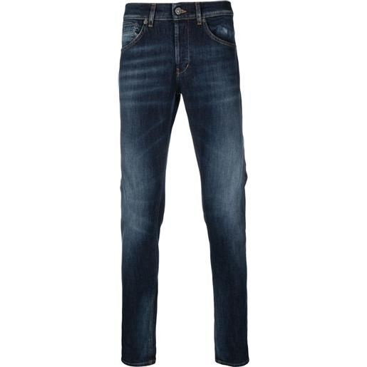 DONDUP jeans skinny con effetto schiarito - blu