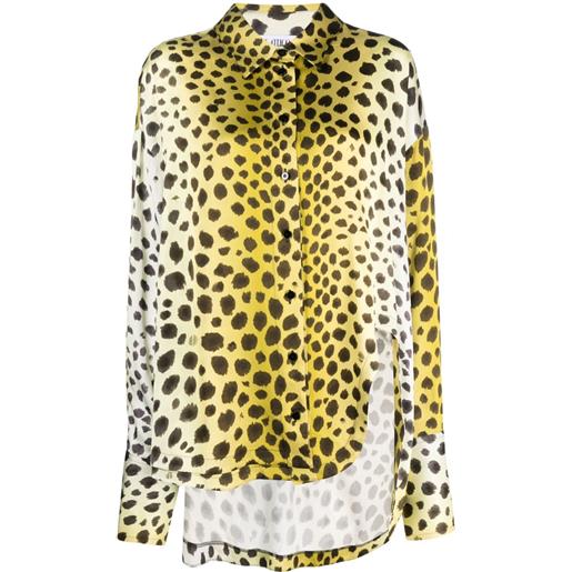 The Attico camicia kota leopardata - giallo