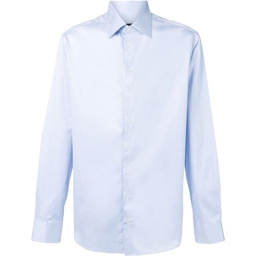 Giorgio Armani camicia con colletto alla francese - blu