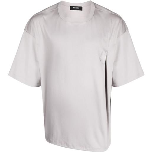 SONGZIO t-shirt asimmetrica - grigio
