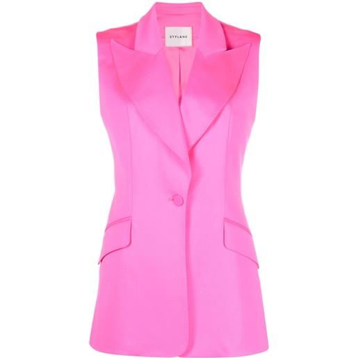 STYLAND gilet monopetto - rosa
