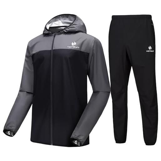 HOTSUIT sauna suit per gli uomini costumi di sudore palestra esercizio sauna giacca pantalone full body