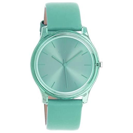 Oozoo timepieces - orologio da polso da donna con cinturino in pelle, orologio di alta qualità per donne, elegante orologio analogico da donna, rotondo, verde giada, misura unica, cinghie