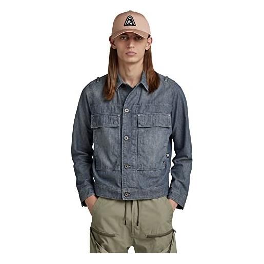 G-STAR RAW men's utility flap pocket jacket, blu (raw denim d21896-b988-001), l