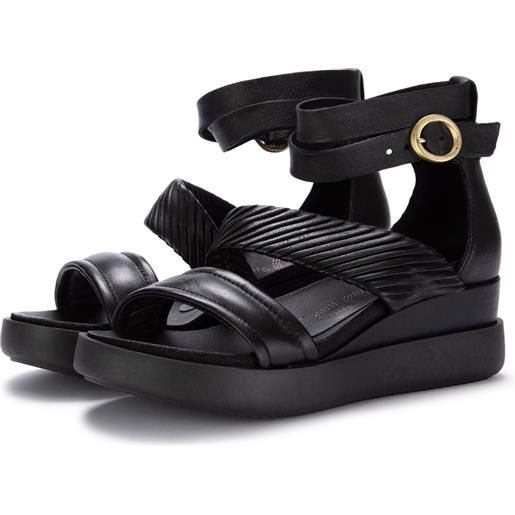 MJUS | sandali platform pelle nero