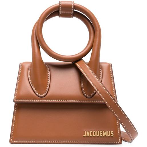 Jacquemus borsa a spalla le chiquito noeud - marrone