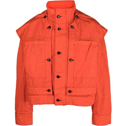 Eckhaus Latta giacca mobile oversize a collo alto - arancione