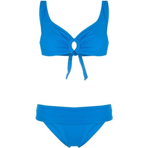 Fisico set bikini con applicazione - blu
