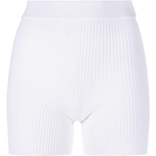 Cecilie Bahnsen shorts a vita alta - bianco