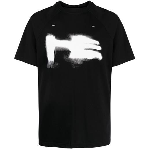 HELIOT EMIL t-shirt con effetto vernice - nero