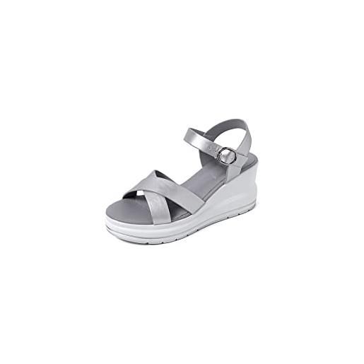 QUEEN HELENA zeppe sandali sportivi platform alti donna x28-213 (bianco, numeric_38)