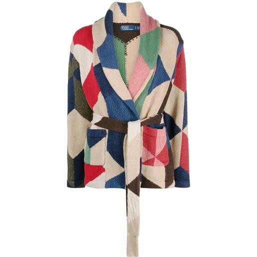 Polo Ralph Lauren cardigan con design patchwork - toni neutri