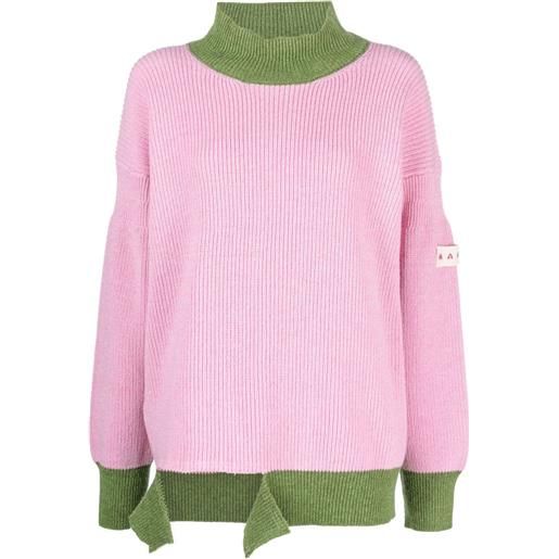 Marni maglione asimmetrico - rosa