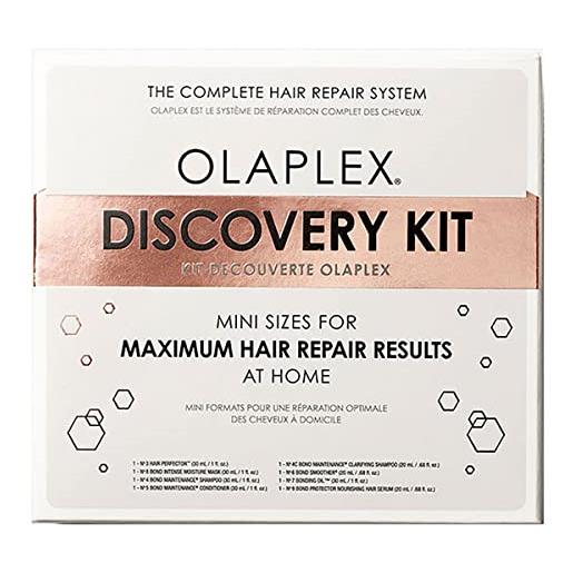 OLAPLEX discovery kit contiene nrr. 3-4 - 5-8 30ml, nr. 4c 20ml, nr. 9 (2pz) 20ml, nr. 7 30ml