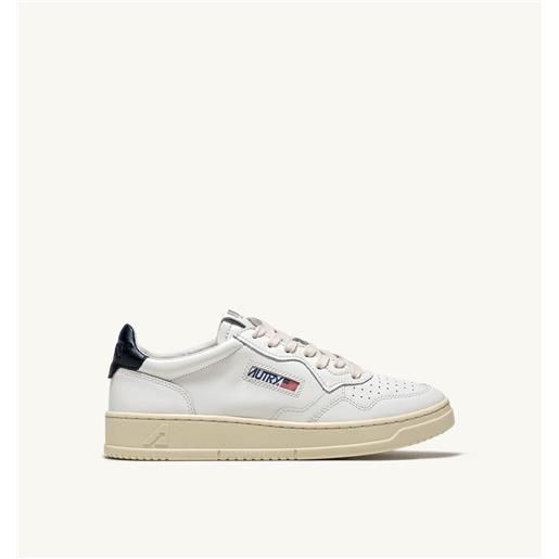 autry sneakers medalist low in pelle bianca e space