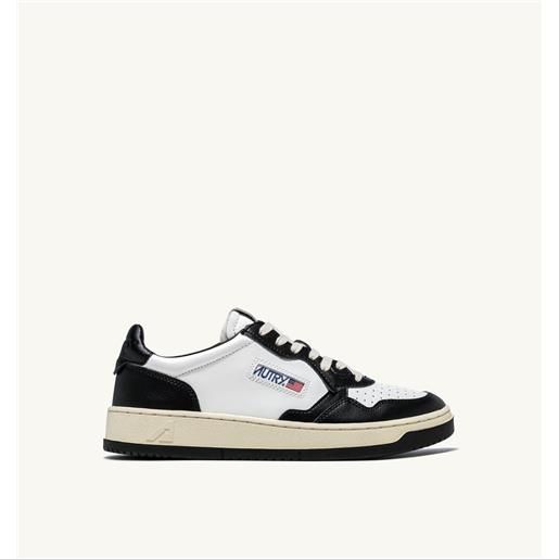 autry sneakers medalist low in pelle bianca e nera