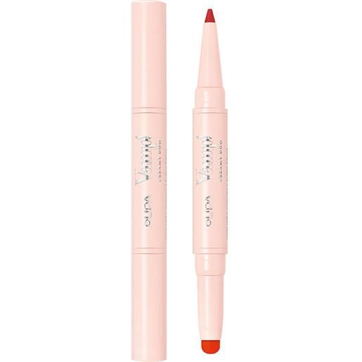 Pupa vamp!Creamy duo matita labbra contouring & rossetto brillante 011 - orange red
