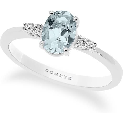 Comete anello diamante, acquamarina gioiello donna Comete fantasia di colore anq 296