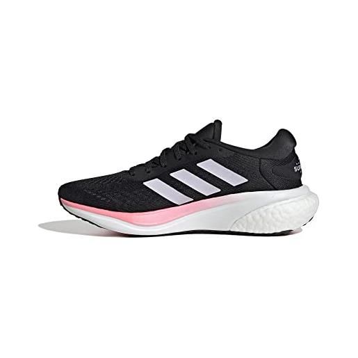 adidas supernova 2.0 , sneakers donna, core black/silver dawn/beam pink, 43 1/3 eu