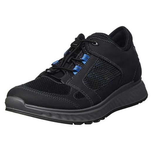 ECCO exostride m low vent, scarpe sportive outdoor uomo, nero black olympian blue, 43 eu