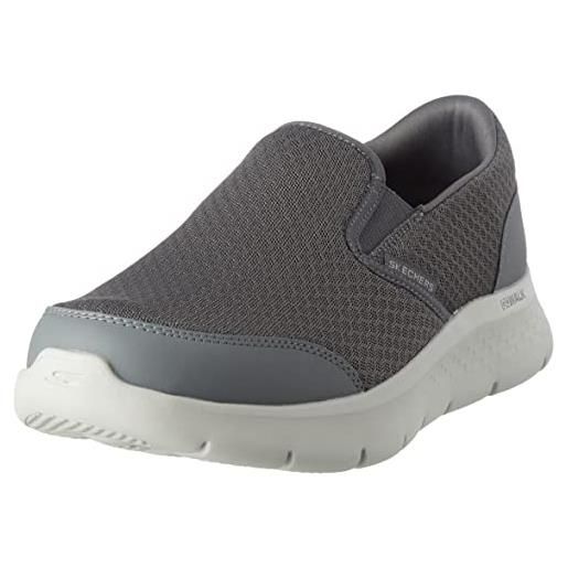 Skechers go walk flex request, sneaker uomo, grigio, 44 eu