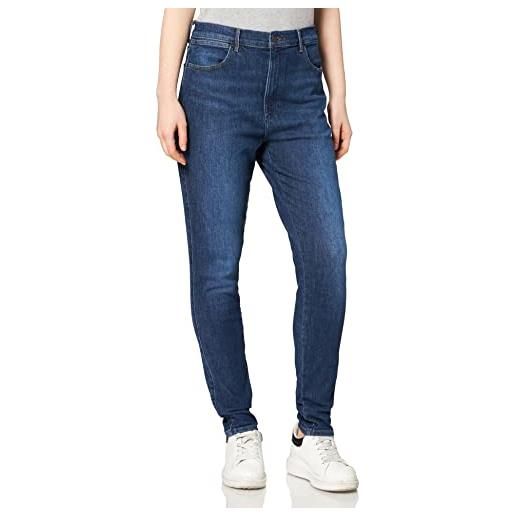 Wrangler high rise skinny jeans, blu (good news), 32w/30l donna