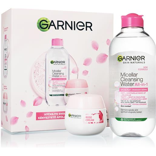 Garnier set regalo trattamento per pelli sensibili skin naturals rose