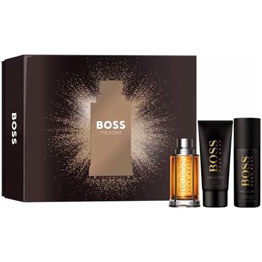 Hugo Boss boss the scent - edt 100 ml + gel doccia 100 ml + deodorante in spray 150 ml