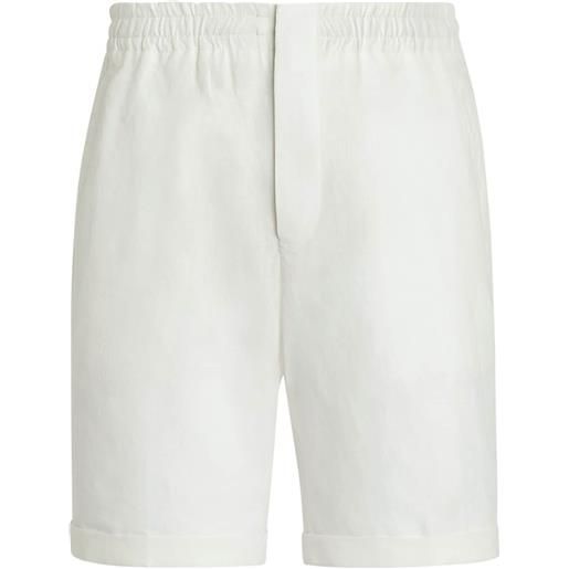 Zegna shorts con vita elasticizzata - bianco