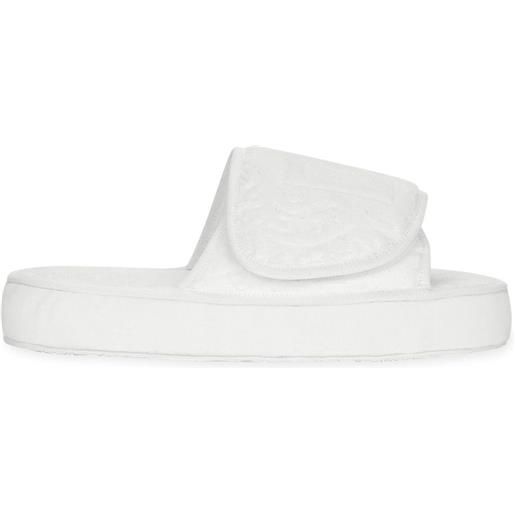 Dolce & Gabbana pantofole con logo goffrato - bianco
