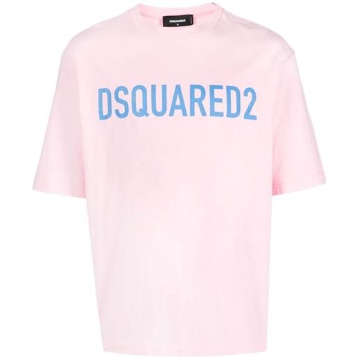 Dsquared2 logo-print cotton t-shirt - rosa