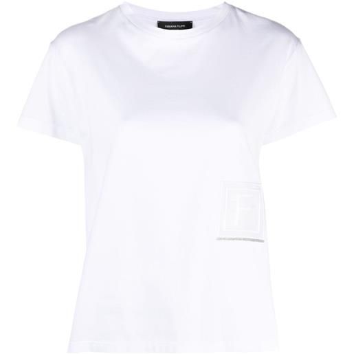 Fabiana Filippi t-shirt con applicazione - bianco