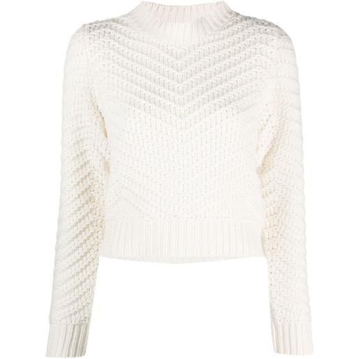 Fabiana Filippi maglione con motivo chevron - bianco