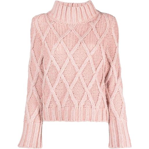 Fabiana Filippi maglione a collo alto - rosa