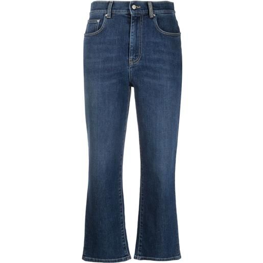 Fabiana Filippi jeans crop svasati - blu